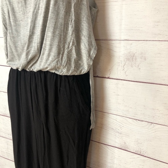 Anthropologie Elevenses Gray Black Jumpsuit S - Picture 9 of 9